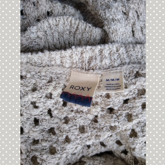 ROXY open weave button down crop sweater - Picture 3 of 6